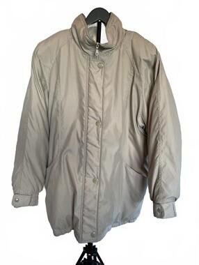 Vintage Men's Herman Kay Down To Earth Puffer Coat 2X Beige Duck Down 90s